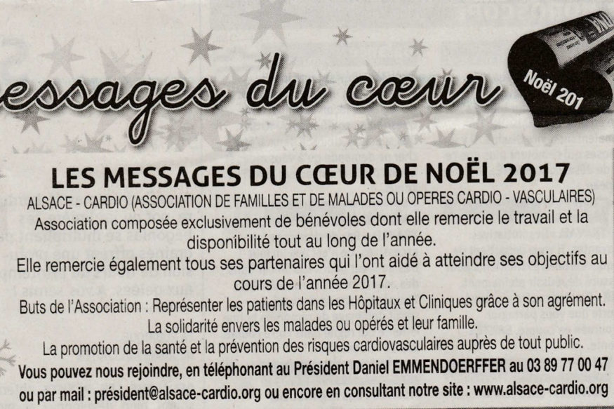 Alsace cardio messages du coeur de noel dna