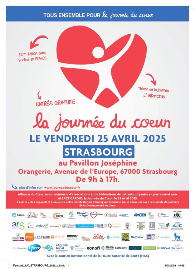 Alsace Cardio - Journée du coeur 2025 - Strasbourg - Recto